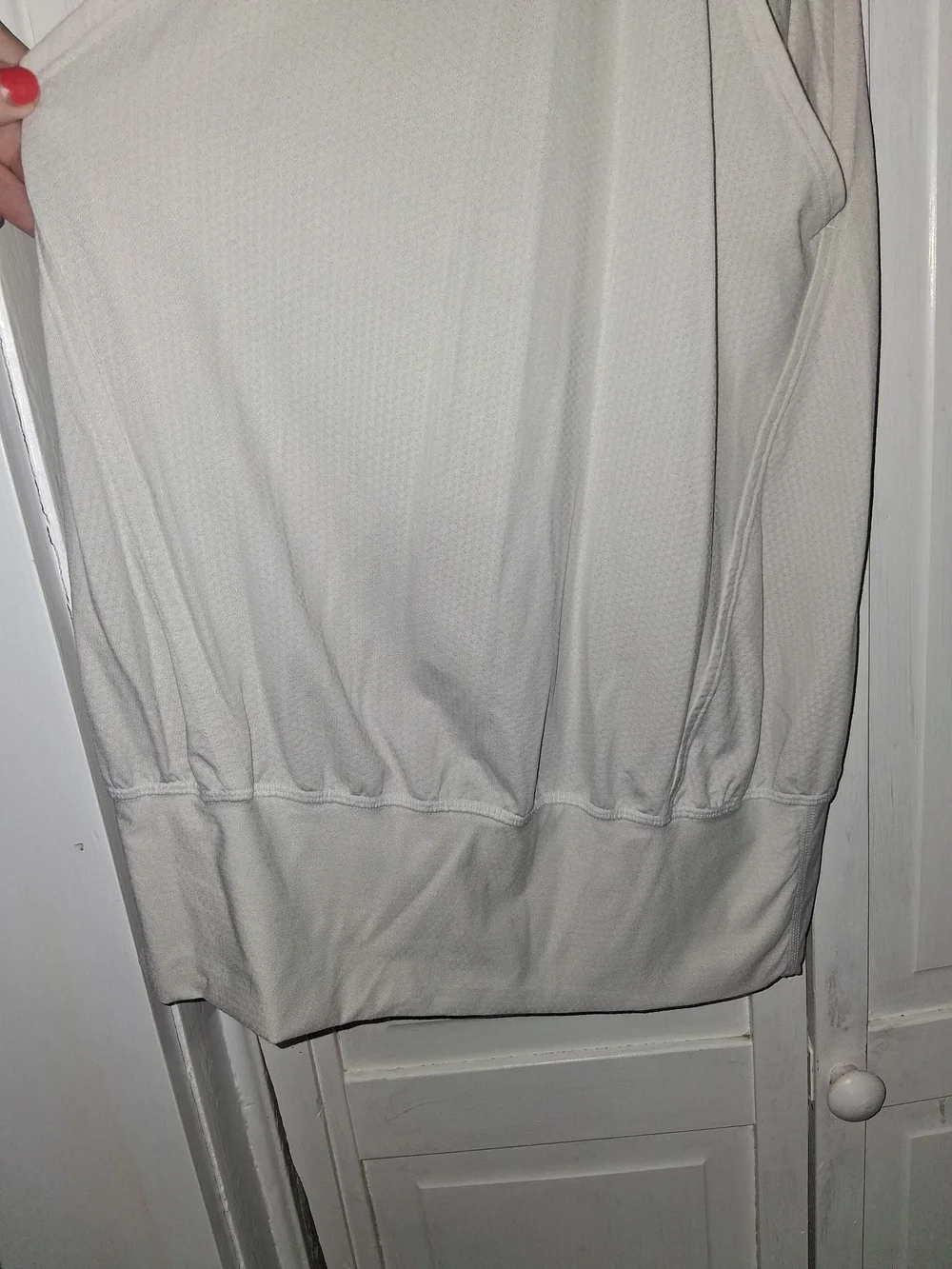 lululemon athletica White Tank with Black Stripe Shelf Bra